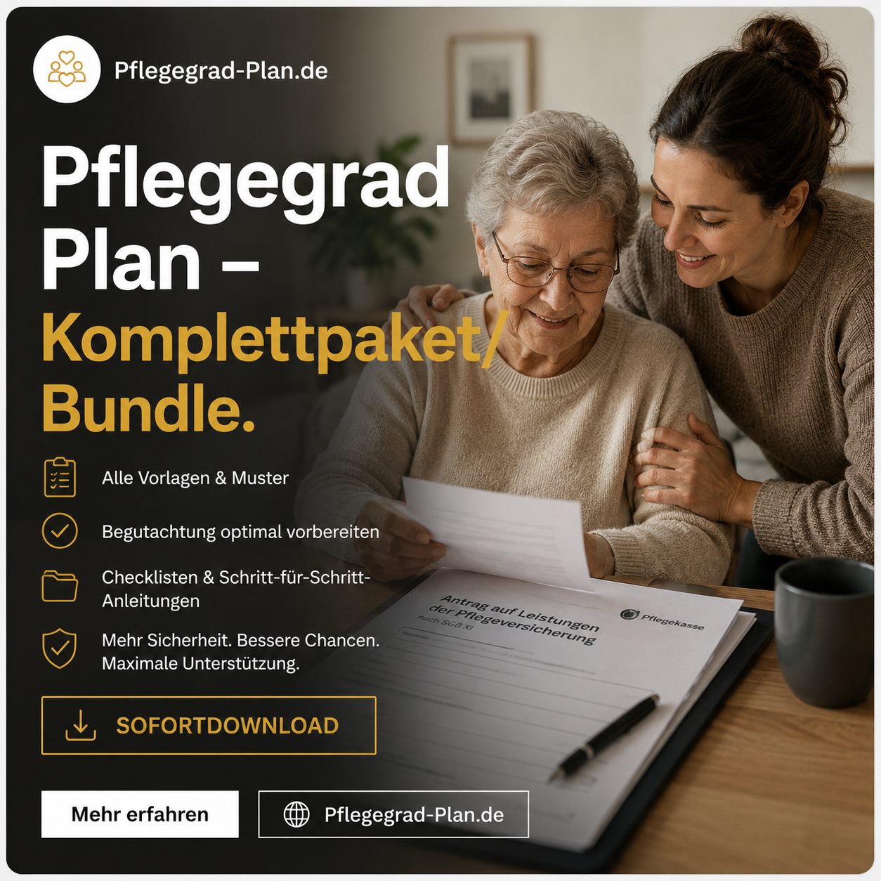 Pflegegrad Sofortplan - Komplettpaket/Bundle